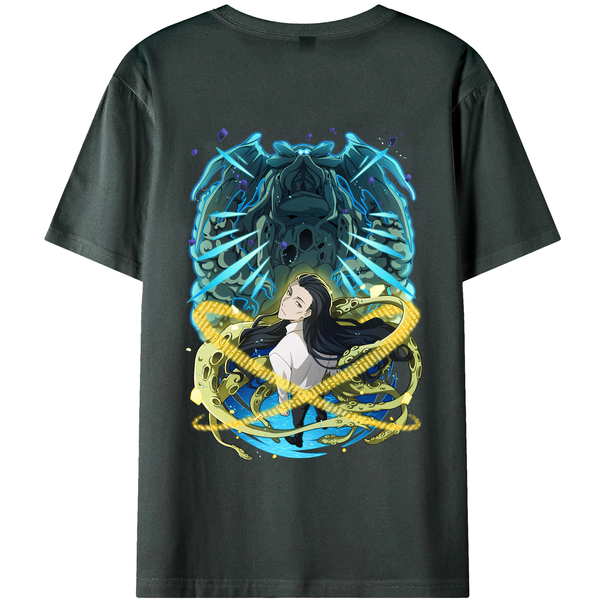 （画像用） 文豪ストレイドッグス Bungo Stray Dogs 綿100％ メンズ半袖Tシャツ（バックプリント） 通気性